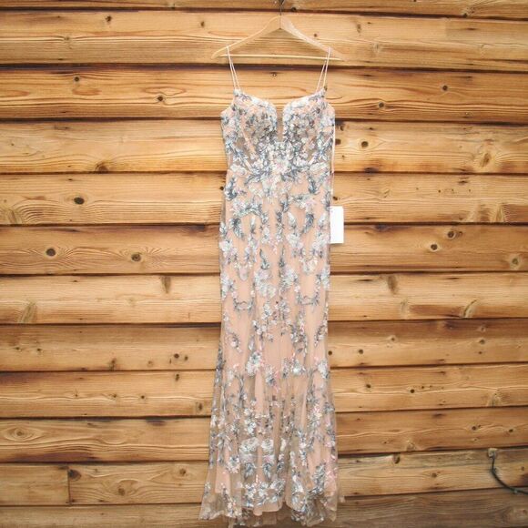 MAC DUGGAL 79313 Embroidered Spaghetti Strap Trumpet Gown - Picture 5 of 13